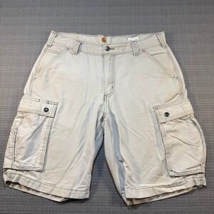 Carhartt Cream Cargo Shorts Men's Size 34